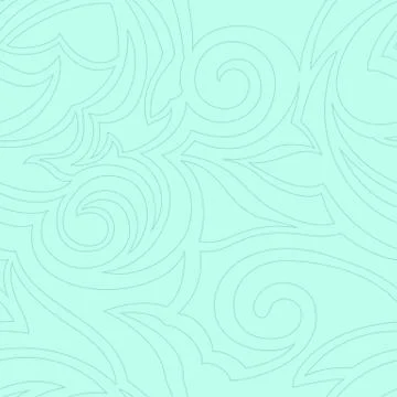 Vector texture of turquoise color isolated on sea background. Spirals and bro Stock Illustration
