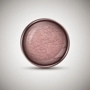 Vector textured button with metallic stroke. Stock Illustration