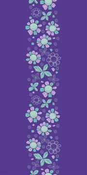 Vector textured painted flower seamless pattern background with hand drawn eleme Stock-Illustration