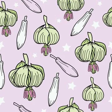 Vector textured painted flower seamless pattern background with hand drawn eleme Stock Illustration