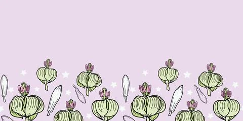 Vector textured painted flower seamless pattern background with hand drawn eleme Stock Illustration