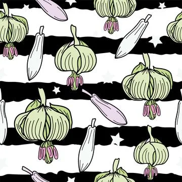 Vector textured painted flower seamless pattern background with hand drawn eleme Stock Illustration