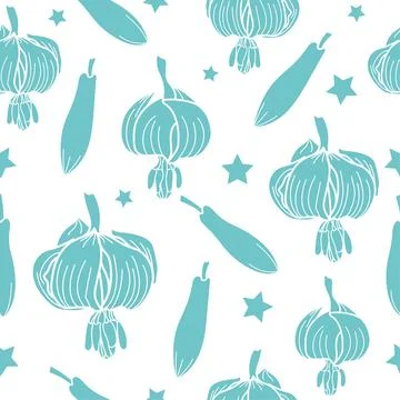 Vector textured painted flower seamless pattern background with hand drawn eleme Stock Illustration