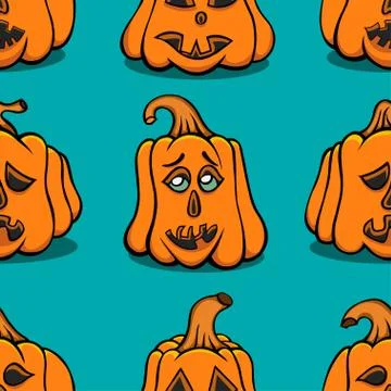 Vector Textured pumpkins Stock Illustration