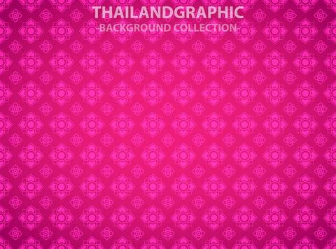 Vector thai ethnic decorative elements vector background illustration Stock Illustration