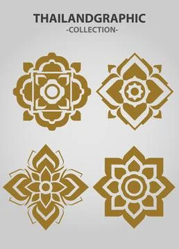 Vector thai ethnic decorative elements vector. Stock Illustration