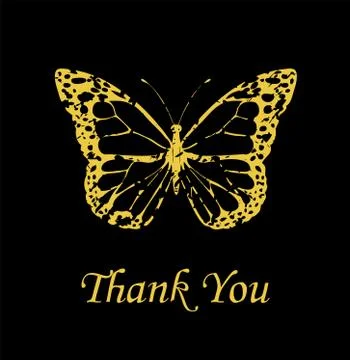 Vector thank you card Illustrazione stock