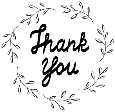 Vector thank you card Illustrazione stock
