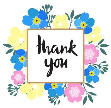 Vector thank you card Stock Illustration