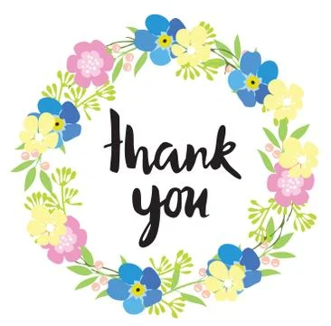 Vector thank you card Illustrazione stock