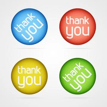 Vector thank you icons Stock Illustration