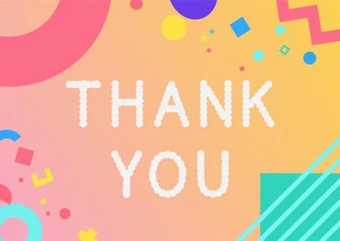 Vector thank you phrase in wavy fantasy effect Stock Illustration