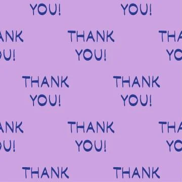 Vector Thank You seamless pattern. Modern texture. Repeating endless abstract Illustrazione stock