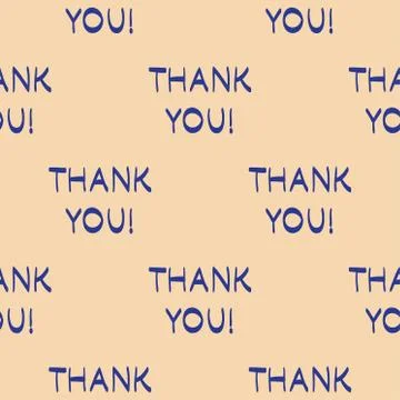 Vector thank you seamless pattern. Modern texture. Repeating endless abstract Illustrazione stock