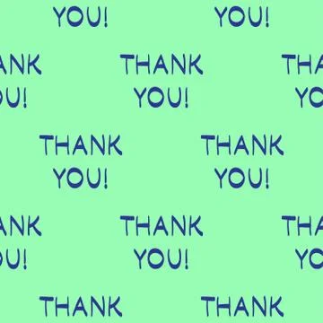 Vector thank you seamless pattern. Modern texture. Repeating endless abstract Stock Illustration