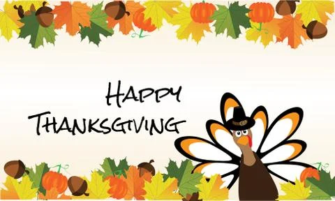 Vector Thanksgiving Card Stock Illustration