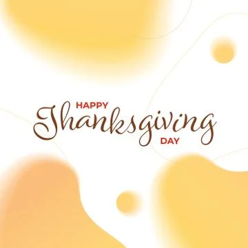 Vector thanksgiving day banner square template illustration. Illustrazione stock