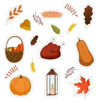 Vector Thanksgiving day postcard for your ideas Stock Illustration