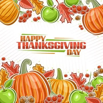 Vector Thanksgiving greeting card Illustration