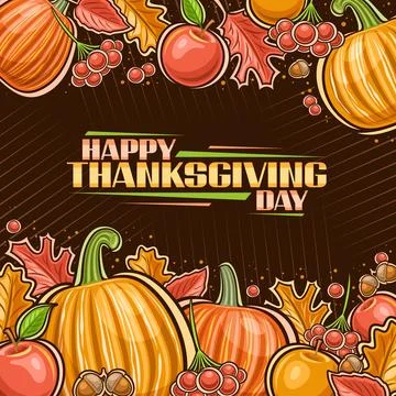 Vector Thanksgiving greeting card Stock Illustration
