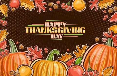 Vector Thanksgiving Greeting Card Stock Illustration