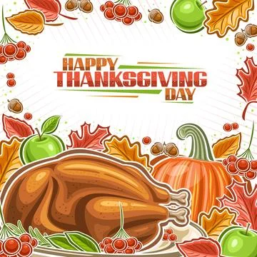 Vector Thanksgiving greeting card Illustration