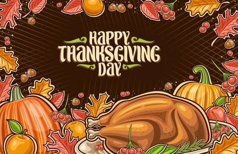 Vector Thanksgiving Greeting Card Stock Illustration