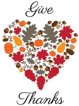 Vector Thanksgiving Heart Stock Illustration