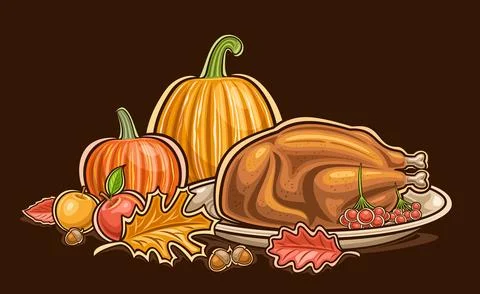 Vector Thanksgiving Logo Ilustração Stock