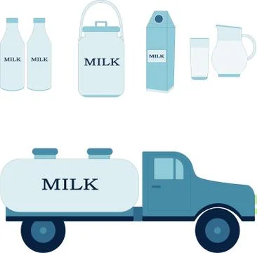 Vector on the theme of milk. Illustration