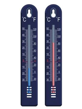 Vector thermometer, cold and hot Stock Illustration