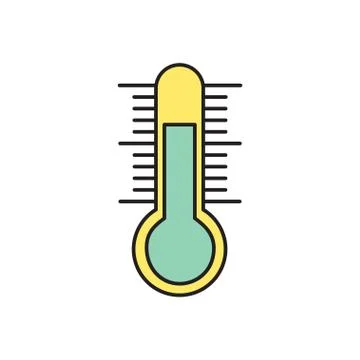 Vector thermometer icon. Eps10 Stock Illustration