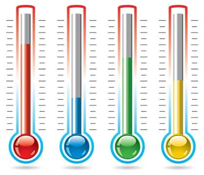 Vector thermometers Stock Illustration