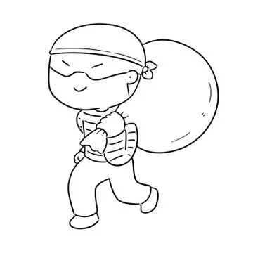 Vector of thief Stock Illustration