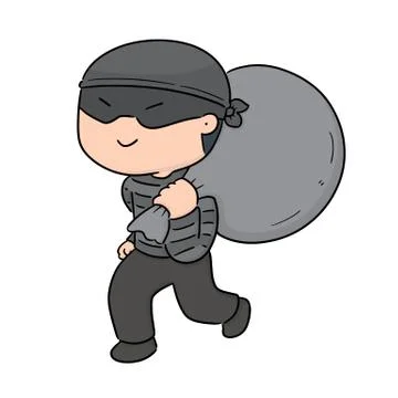 Vector of thief Stock Illustration