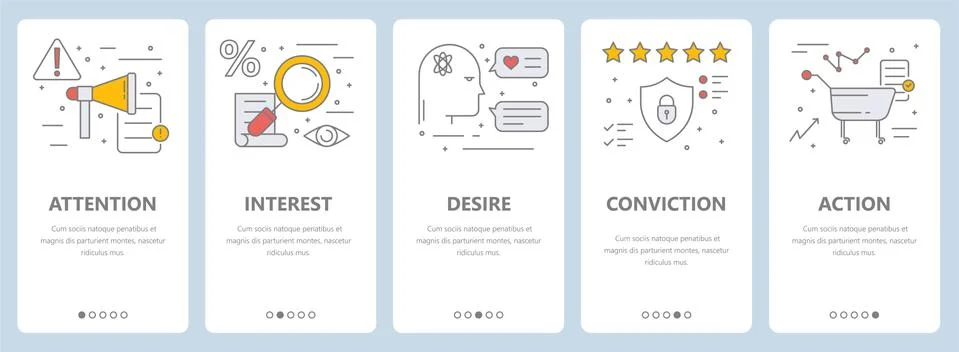 Vector thin line flat design, sales concept vertical banners 스톡 일러스트