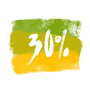 Vector Thirty Percent Label Stock Illustration