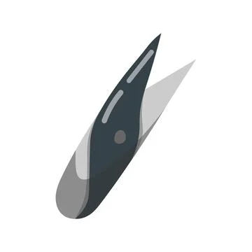 Vector thread cutter. Flat illustration of sewing cutter. fabric cutter isola Stock Illustration