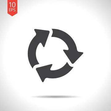 Vector three arrows icon. Eps10 Stock Illustration