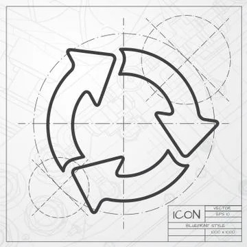 Vector three arrows icon Stock Illustration