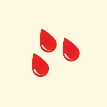 Vector three red drops eps Stock Illustration