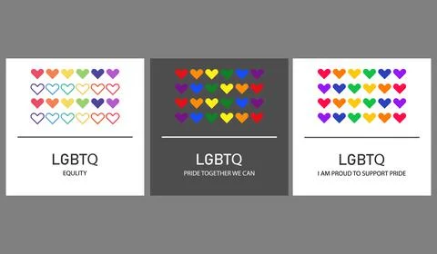 Vector three styles for pride Stock Illustration