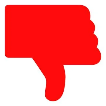 Vector Thumb Down Icon Stock Illustration