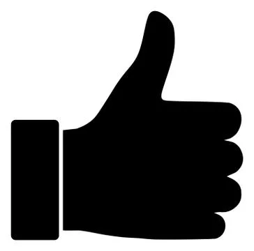 Vector Thumb Up Flat Icon Symbol Stock Illustration