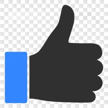 Vector Thumb Up Icon on Chess Transparent Background 스톡 일러스트