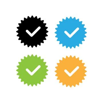 Vector tick icon. Flat UI. Vector Illustration EPS10. Stock Illustration