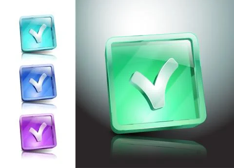 Vector Tick Icon yes icon check checkmark Stock Illustration