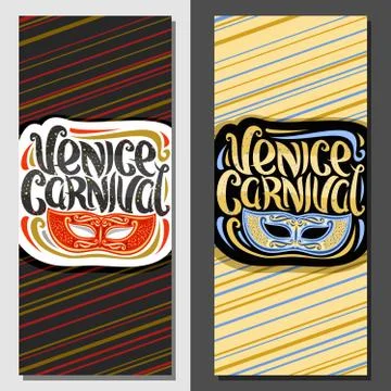 Vector tickets for Venice Carnival Stock Illustration