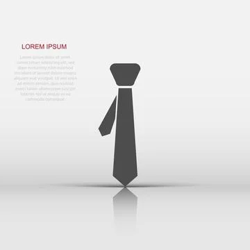 Vector tie icon in flat style. Necktie sign illustration pictogram. Tie bus.. Stock Illustration