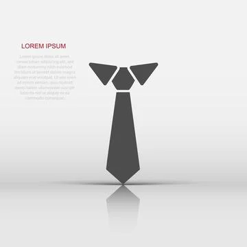 Vector tie icon in flat style. Necktie sign illustration pictogram. Tie bus.. Stock Illustration
